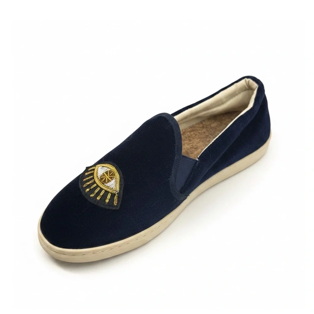 Soludos Blue Velvet Boat Sneakers — Women’s US 7.5 - Picture 3 of 10